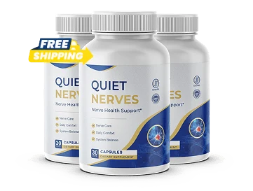 Quiet Nerves nerve health support capsule bottles